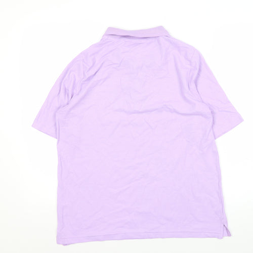 ISLE Women's Purple Polo Shirt M Short Sleeve