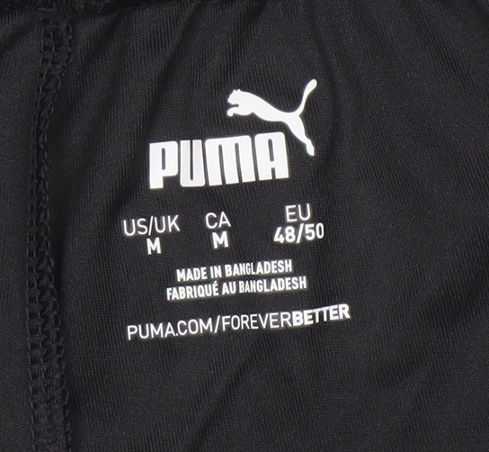Puma Men's Black Activewear Shorts M Elastic Waist