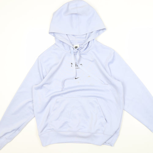 Nike Men's Blue Pullover Hoodie S with Logo