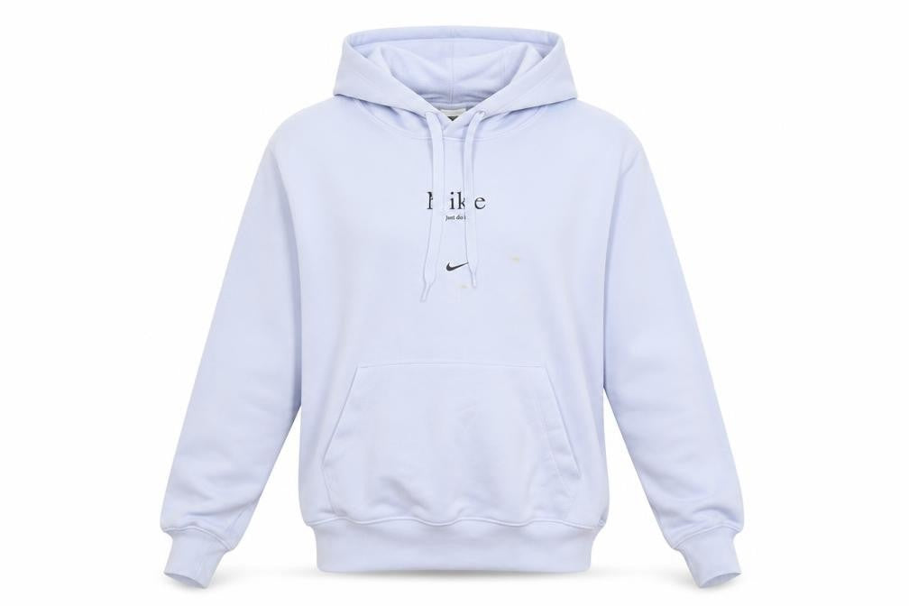 Front view of Nike Men's Blue Pullover Hoodie S with Logo