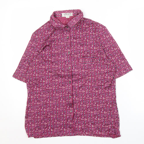 Jaeger Women's Multicoloured Button-Up Shirt Size 10
