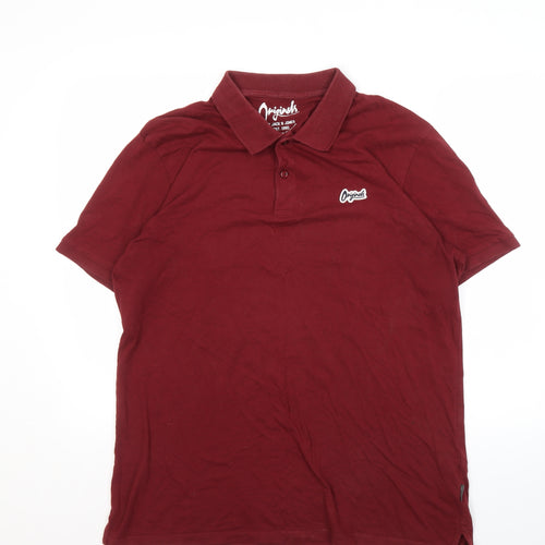 Jack & Jones Men's Red 2XL Polo Shirt