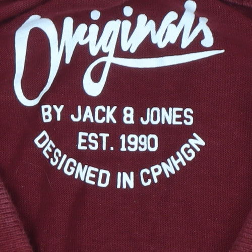 Jack & Jones Men's Red 2XL Polo Shirt
