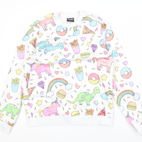 Minga London Women's Multicoloured Pullover Sweatshirt, Size M