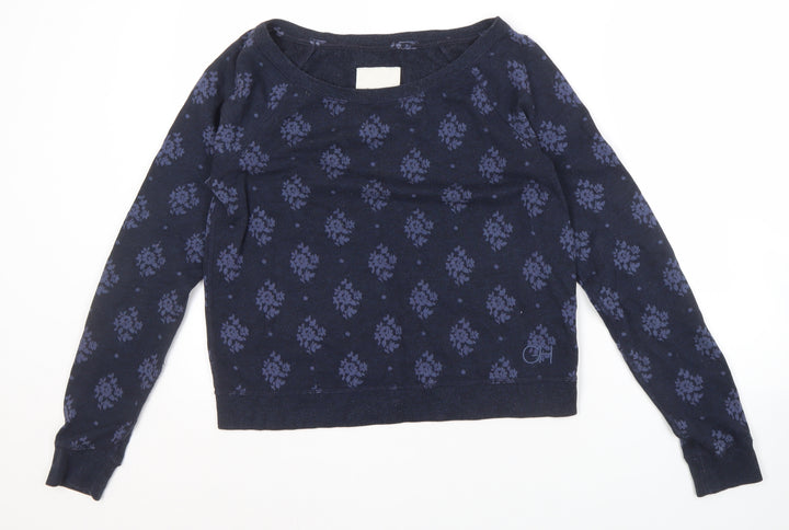 Gilly Hicks Women's Blue Floral Pullover Sweatshirt M