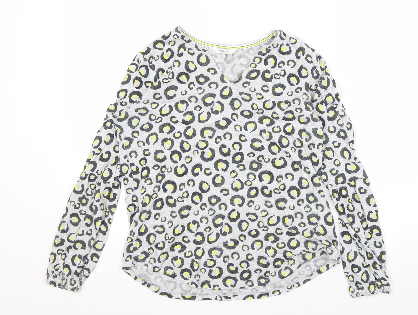 Sandwich Women’s Animal Print V-Neck Long Sleeve Top
