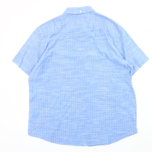 Atlantic Bay Men's Blue Striped XL Casual Shirt