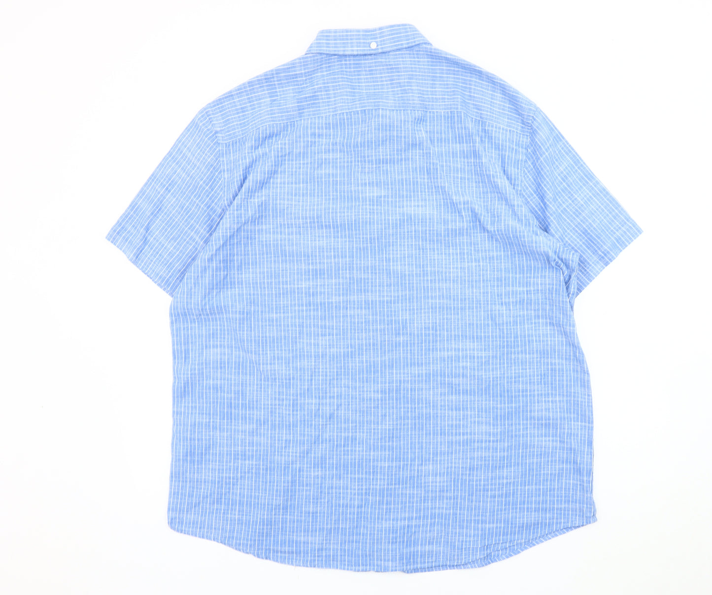 Atlantic Bay Men's Blue Striped XL Casual Shirt