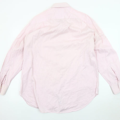 Charles Tyrwhitt Men's Pink Striped Classic Fit Shirt 44