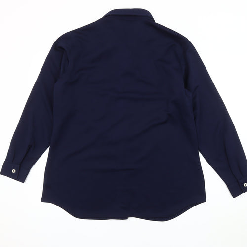 Best Basics Women's Blue Button-Up Shirt Size 18