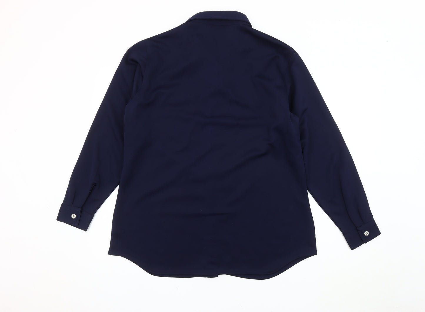 Best Basics Women's Blue Button-Up Shirt Size 18