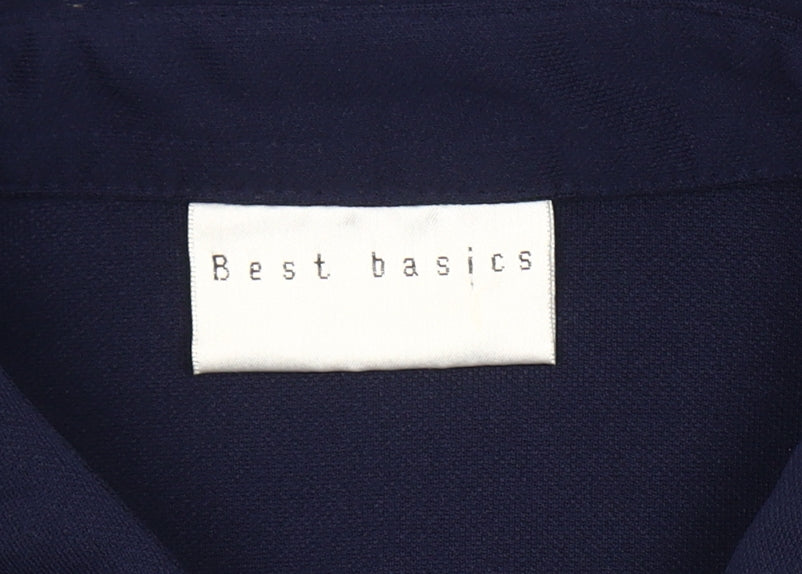 Best Basics Women's Blue Button-Up Shirt Size 18