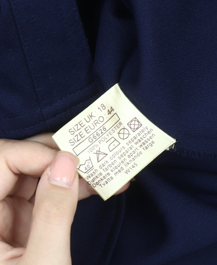 Best Basics Women's Blue Button-Up Shirt Size 18