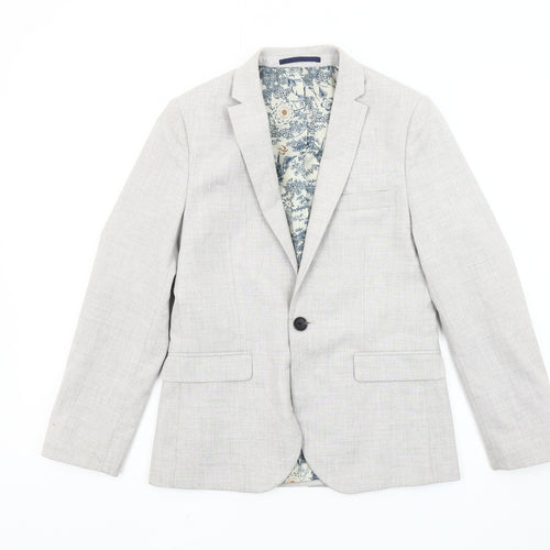 Next Boys Grey Single-Breasted Blazer 11 Years