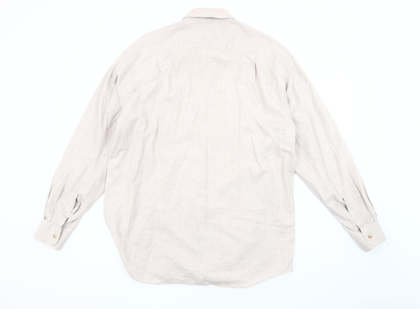 Marks & Spencer Men's Beige Long Sleeve Shirt