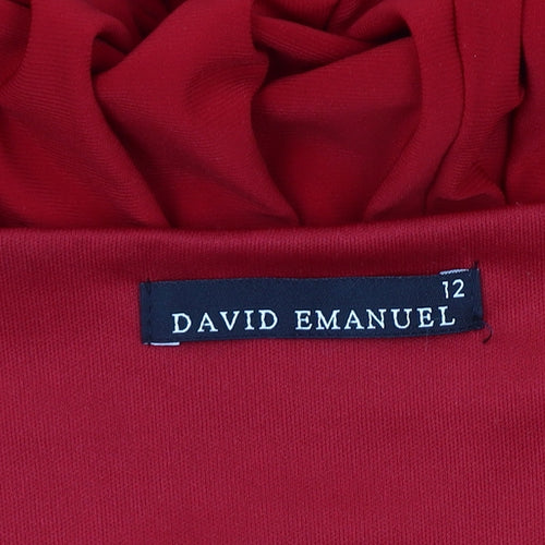 David Emanuel Women's Red Party Dress, Size 12
