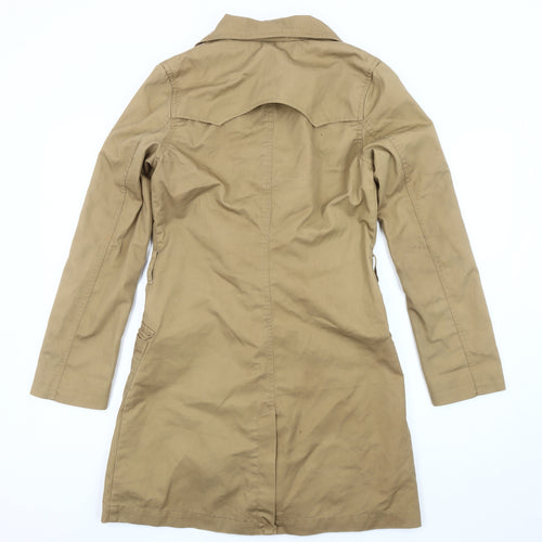 H&M Women's Beige Long Trench Coat Size 8 Regular