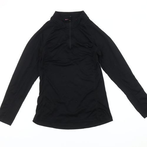 Karrimor Black Women's Henley Sweatshirt, Size 8, Slim Fit