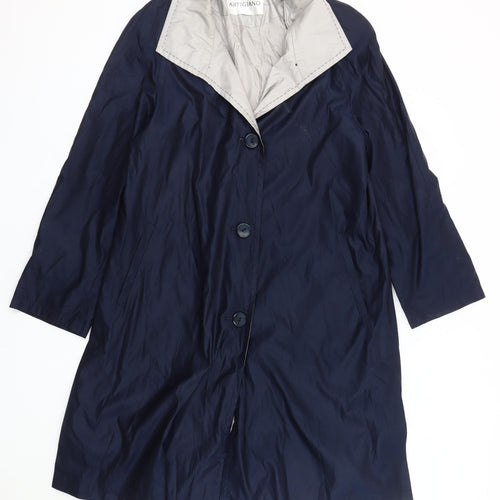 Artigiano Women's Blue Trench Coat Size 10