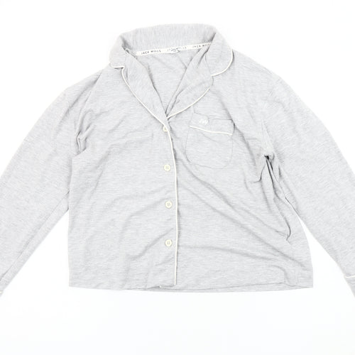 Jack Wills Women's Grey Pyjama Shirt Size 8