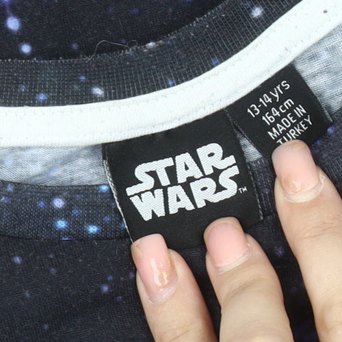 Star Wars Boys Black Space Graphic T-Shirt 13-14 Years