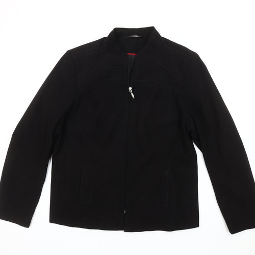 BM Women's Black Jacket Size 16 Full Zip Casual