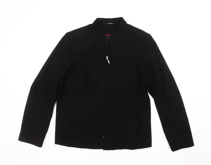 BM Women's Black Jacket Size 16 Full Zip Casual