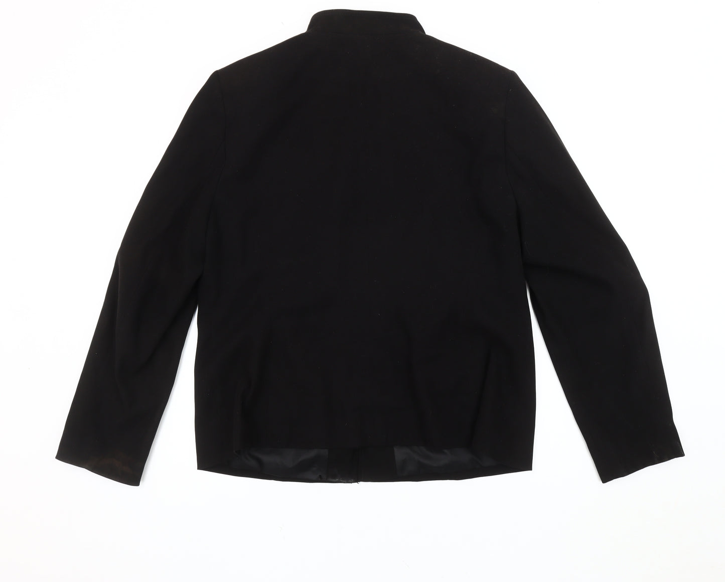 BM Women's Black Jacket Size 16 Full Zip Casual