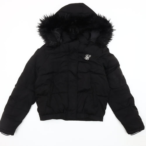 SikSilk Women's Black Puffer Jacket Size – Preworn