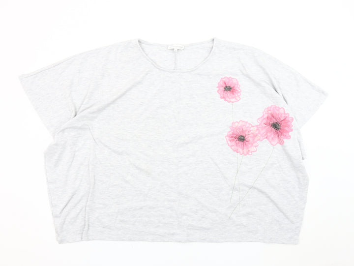 RJR John Rocha Women's Grey T-Shirt Size 16