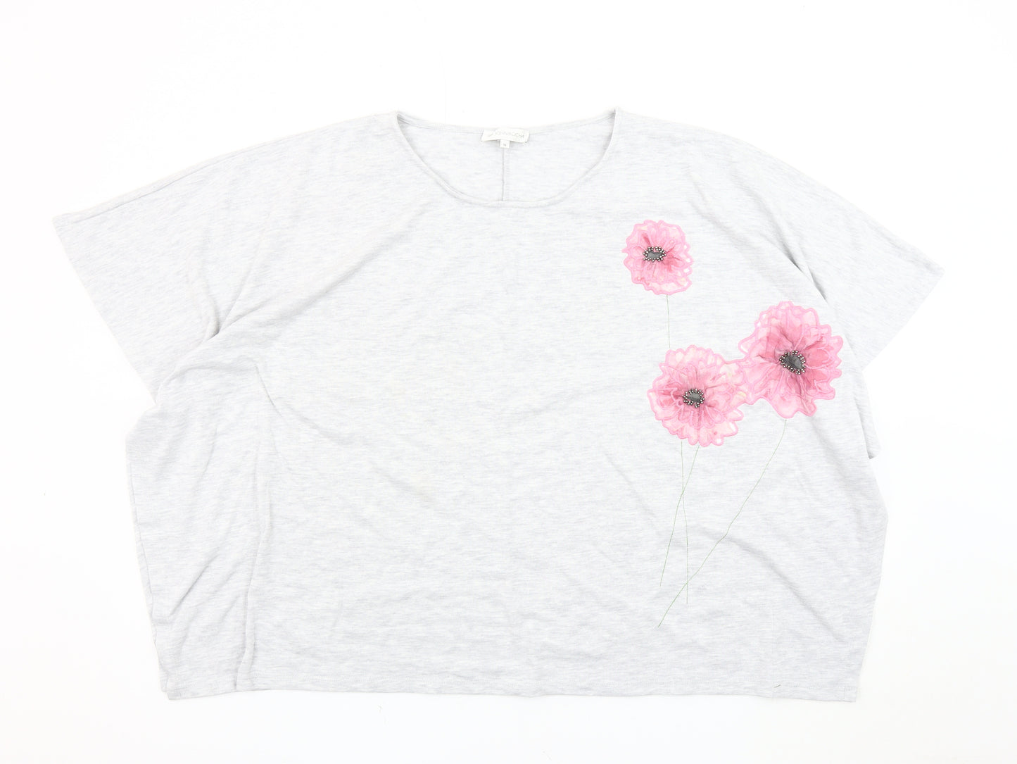 RJR John Rocha Women's Grey T-Shirt Size 16