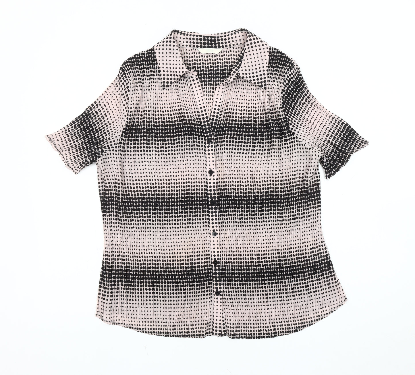 Marks and Spencer Women's Black Polka Dot Shirt Size 18