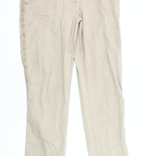 Marks and Spencer Women's Beige Chino Trousers Size 12