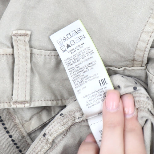 Marks and Spencer Women's Beige Chino Trousers Size 12