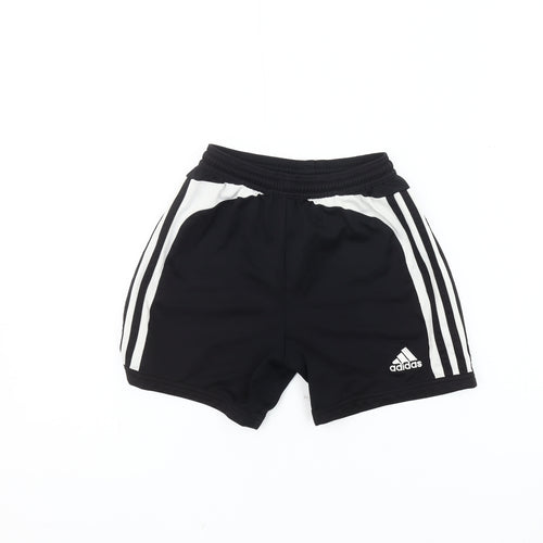 Adidas Boys' Black Athletic Shorts, Size 11-12