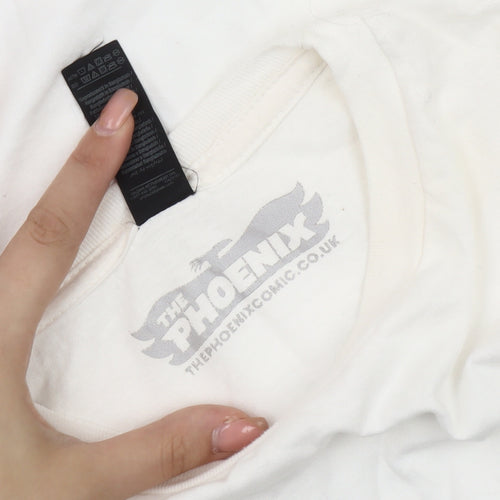 The Phoenix White Anime T-Shirt Unisex Size L