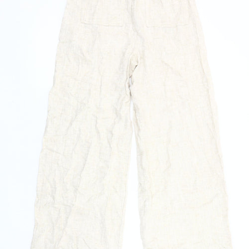 Marks and Spencer Women's Beige Wide-Leg Trousers