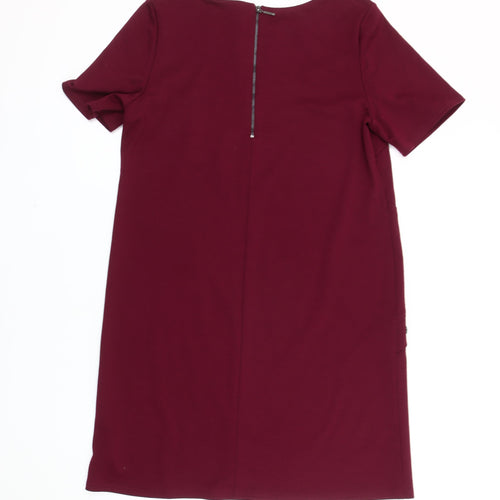 Wallis Women's Red Shift Dress, Size 12, Knee Length
