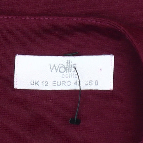 Wallis Women's Red Shift Dress, Size 12, Knee Length