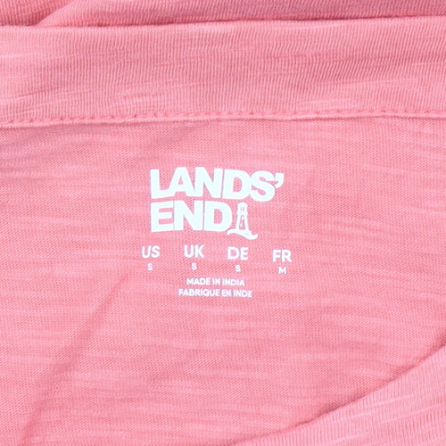 Lands' End Women's Pink Short Sleeve T-Shirt, Size S