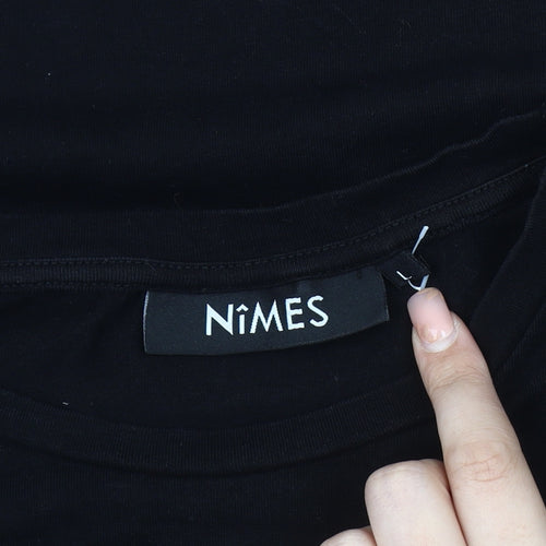 Nîmes Men's Black Rose Graphic T-Shirt