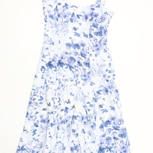 Per Una Women's Floral Midi Dress, Size 8, Sleeveless