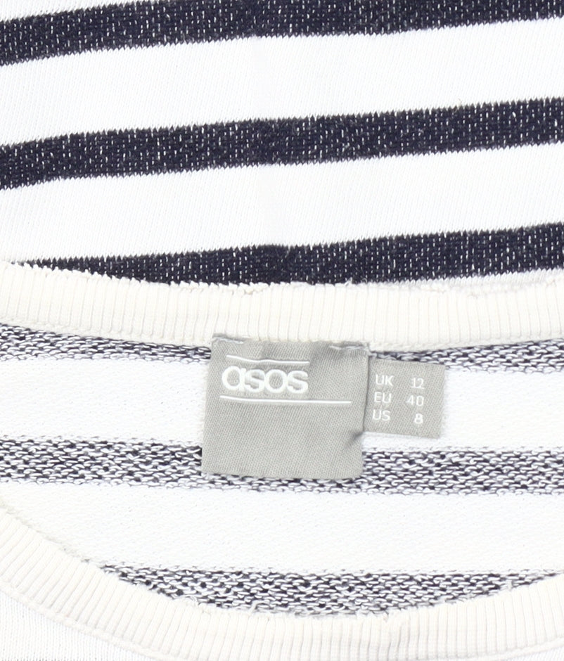 ASOS Women's Striped Pullover Sweatshirt Size 12
