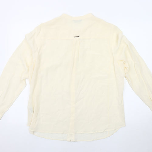 Marks and Spencer Women's Ivory Silk Blouse, Size 16