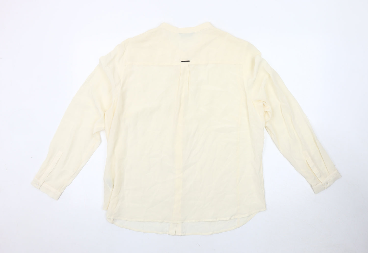 Marks and Spencer Women's Ivory Silk Blouse, Size 16