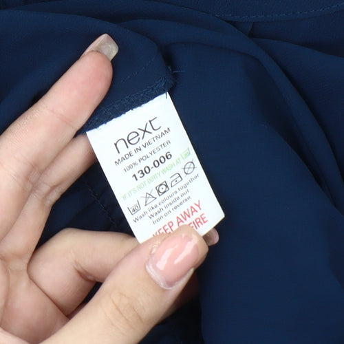 Next Women's Blue Cold Shoulder Blouse, Size 8