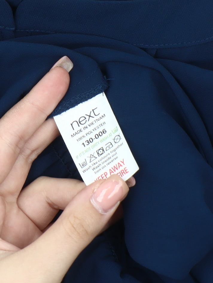 Next Women's Blue Cold Shoulder Blouse, Size 8