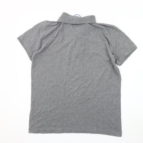 Larsson & Co Men's Grey Polo Shirt Size L Short Sleeve