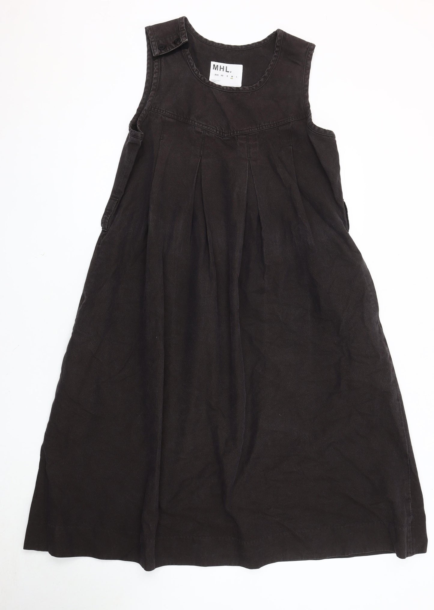 Margaret Howell Women's Black Pinafore Dress M