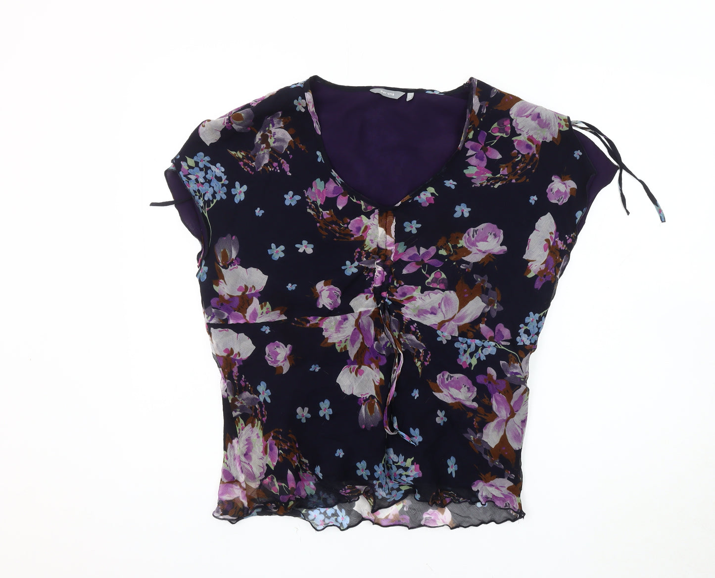 Per Una Women's Purple Floral Blouse Size 18